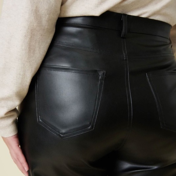 18 - VEGAN LEATHER WIDE LEG PANT - PLUS SIZE - Picture 8 of 11